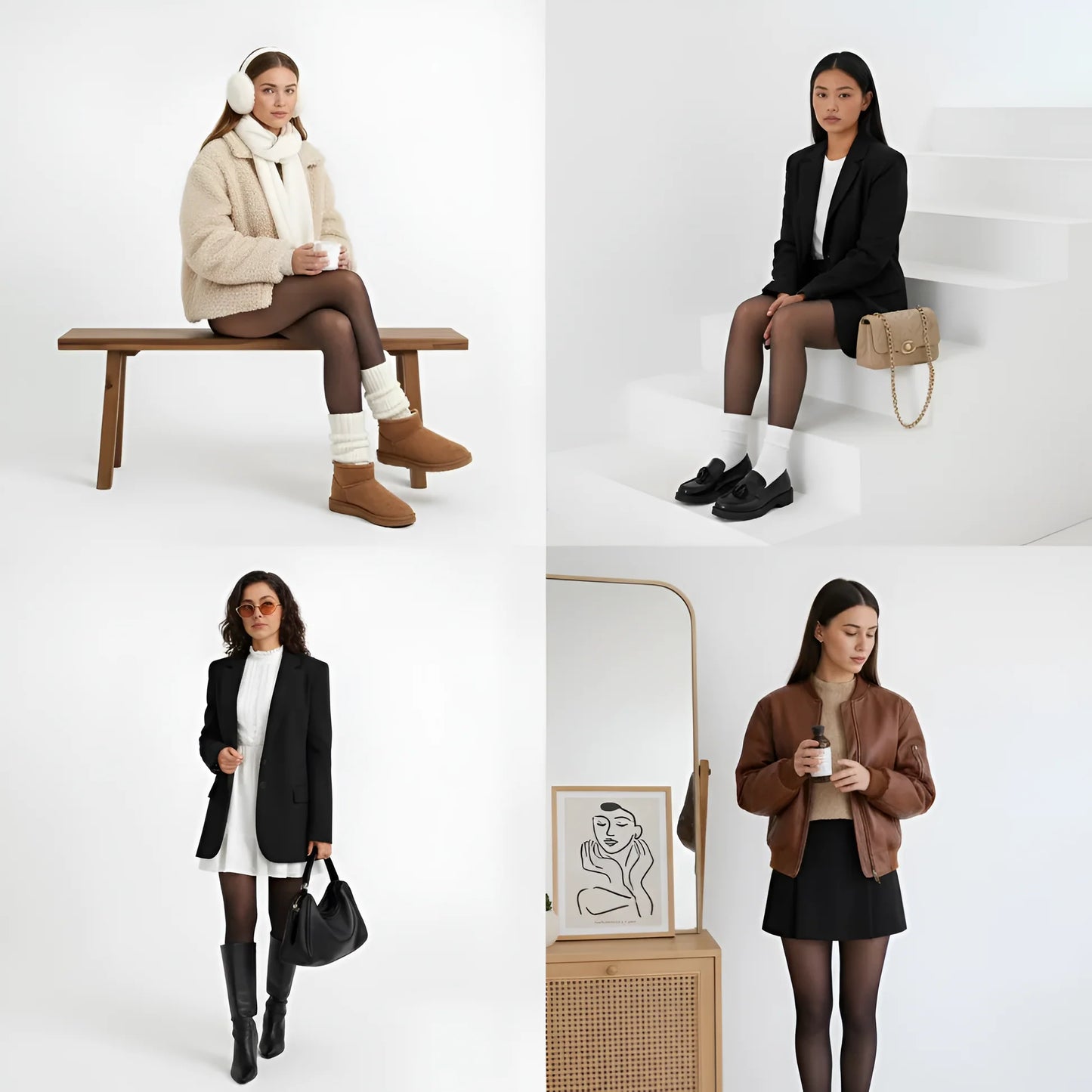 Legging Sculptant Polaire à couleur de peau